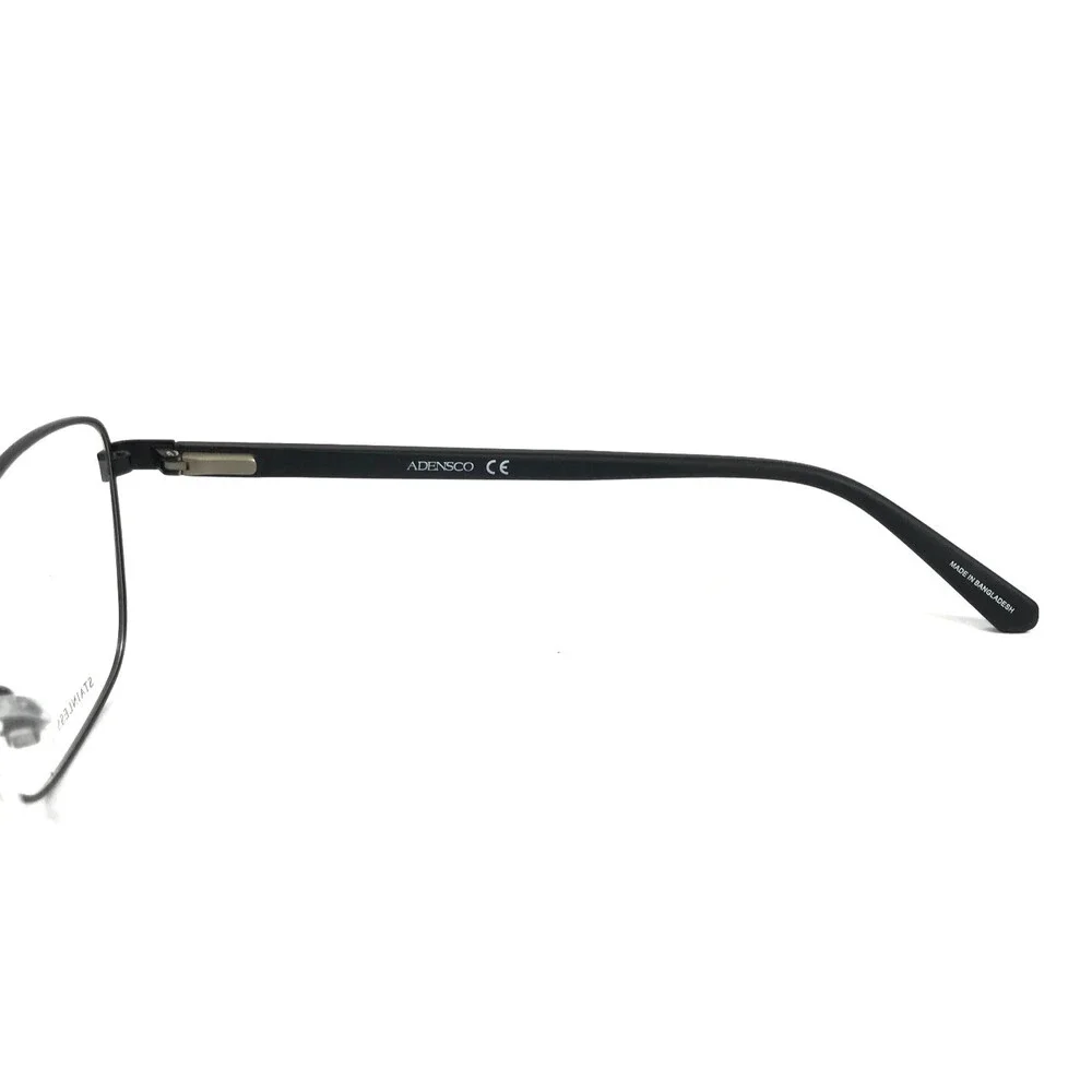 Adensco Eyeglasses Frames AD138 003 Black Square Wire Rim 55-16-145